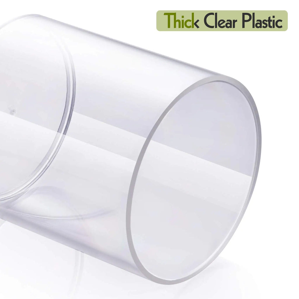 4 Pack Acrylic Qtip Holder Dispenser for Cotton Swabs, Balls, Pads, Floss Picks- Small Clear Vanity Makeup Storage Box Organizer