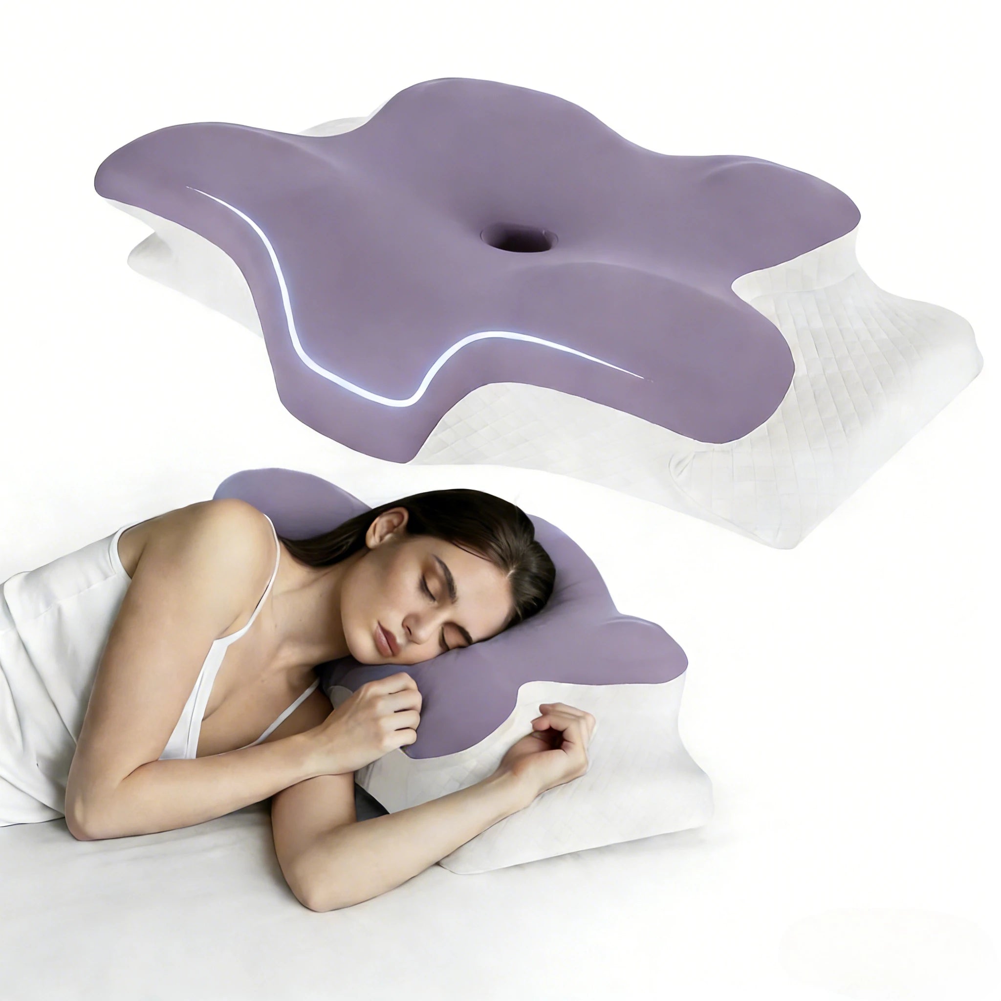Memory Foam Cervical Pillow for Neck Pain Relief Ergonomic Orthopedic Neck Support Side Back Stomach Sleepers Ideal Gift