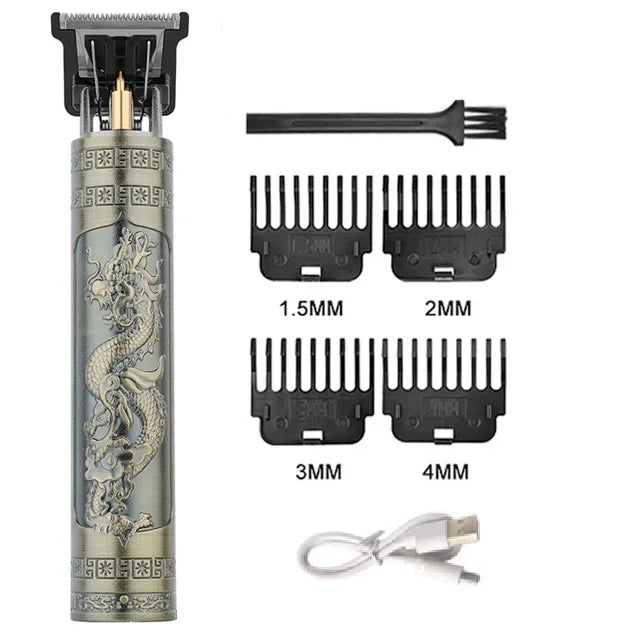 T9 Vintage USB Hair Clipper Professional Trimmer Cordless Haircut Machine Shaver Rechargeable Hair Trimmer Adjustable Barber