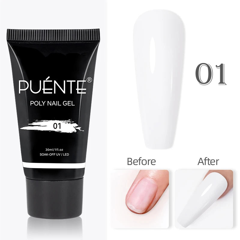 15ML Milky White Jelly Nude Pink Fiber Base Gel For Nails Repair Strengthen Extension Construction Soak Off UV Nail Art Varnish