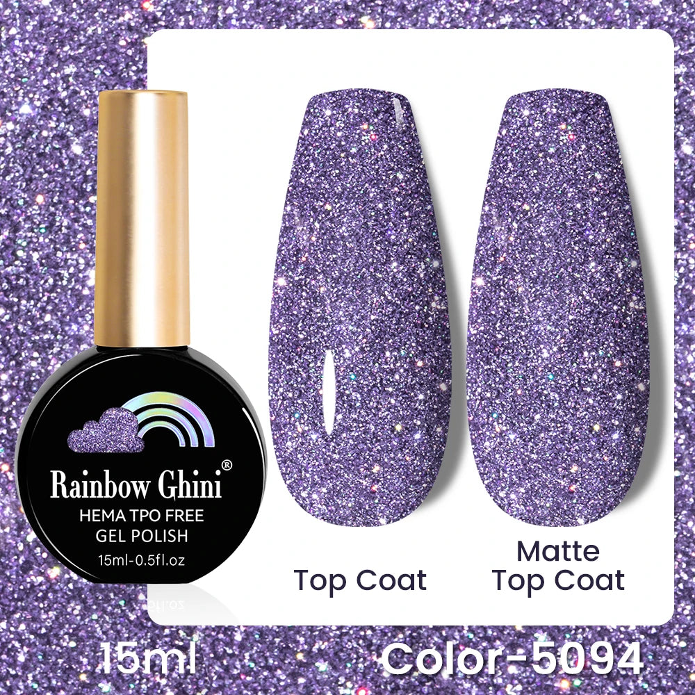 RG 15ML 146Colors HEMA&TPO Free Long Lasting Nail Polish Colorful UV Nail Gel Top Base Coat Supplies For Professional Manicure