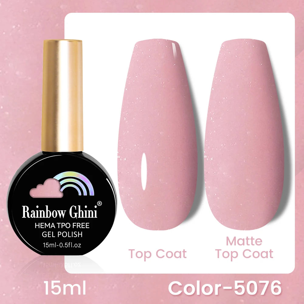 RG 15ML 146Colors HEMA&TPO Free Long Lasting Nail Polish Colorful UV Nail Gel Top Base Coat Supplies For Professional Manicure