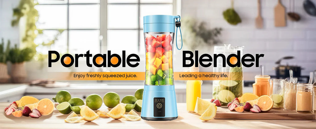 Portable Blender Electric Juicer Stainless Steel Blade 380ml Mini Juice Cup Smoothie Juice Blender Suitable for Commuting