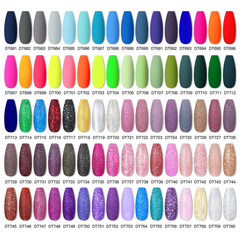 MEET ACROSS 160 Colors 7.3ml Gel Nail Polish Pink Green Blue Fluorescent Summer Glitter Varnish Semi Permanent Nail Art Gel