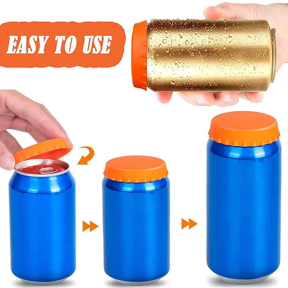 Silicone World Silicone Soda Can Lid Reusable Cans Stopper for Beer Drinks Juice Beverage Protecto Sealing Cover Coke Cans Lids