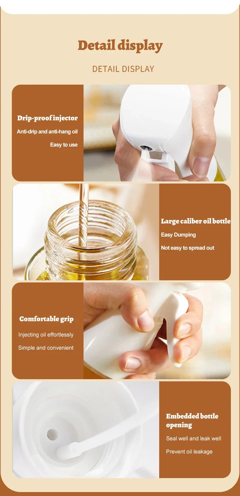 200/300ml Kitchen Oil Bottle Cooking Spray Olive Bottle Fitness Barbecue Spray BBQ Cooking Kitchen Baking Olive Oil Spray