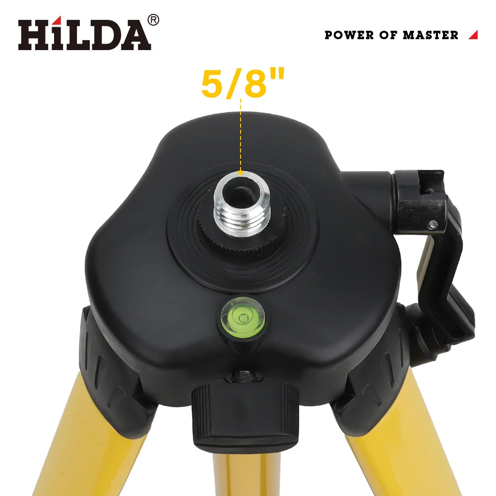 HILDA Laser Level Tripod 1.2M/1.5M 5/8 Inch Adjustable Height Thick Ferroalloy Tripod Laser Level Stand Base for Self Leveling