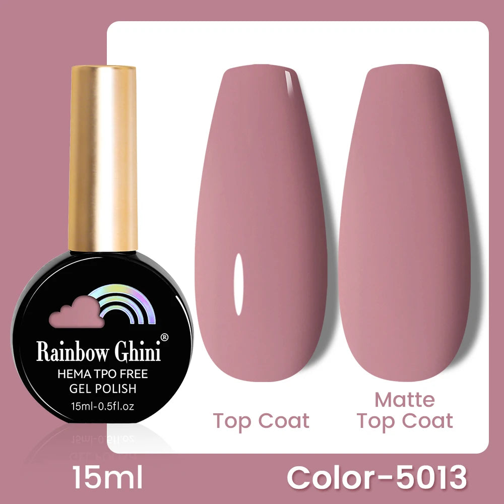 RG 15ML 146Colors HEMA&TPO Free Long Lasting Nail Polish Colorful UV Nail Gel Top Base Coat Supplies For Professional Manicure