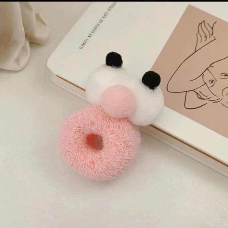 New Autumn and Winter Funny Selling Big Eyes Rope Girl Heart Candy Color High Elasticity 2-16 Years Old Hair Band