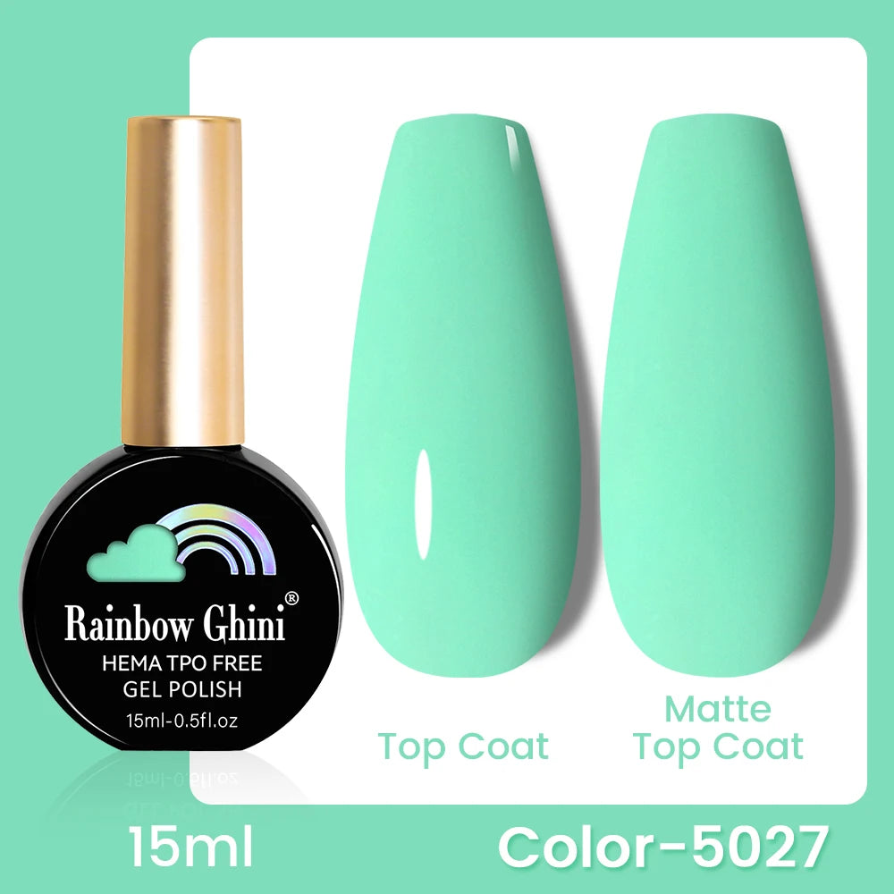 RG 15ML 146Colors HEMA&TPO Free Long Lasting Nail Polish Colorful UV Nail Gel Top Base Coat Supplies For Professional Manicure