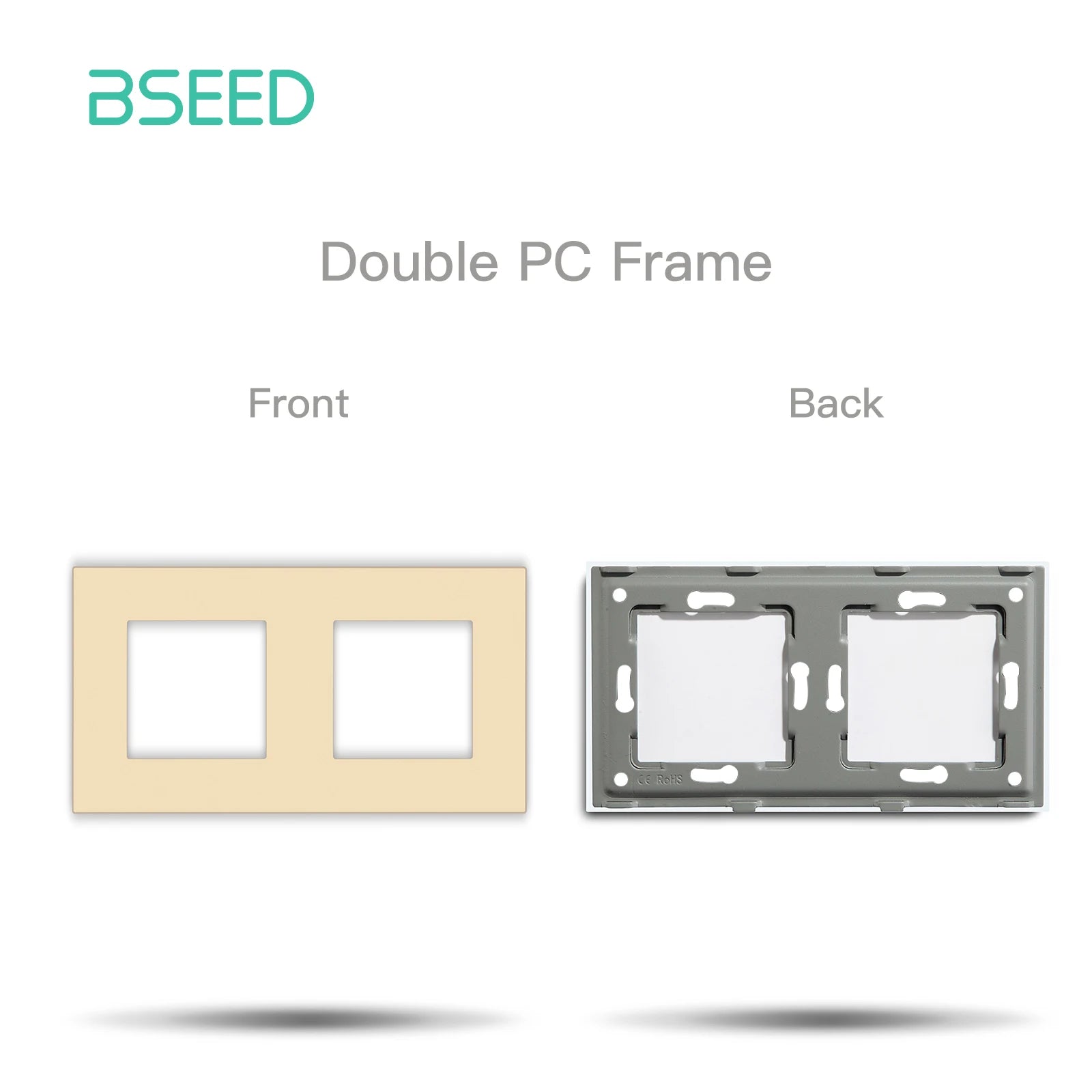 BSEED Zigbee Power Socket Tuya Smart EU Socket Plug With 20W Type-c USB Functions Parts Matte Plastic Frames DIY Accessories