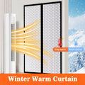 Magnetic winter thick door curtain -  easy to install - No Drilling- Keep Cold Out & Warm In-Windproof partition curtain