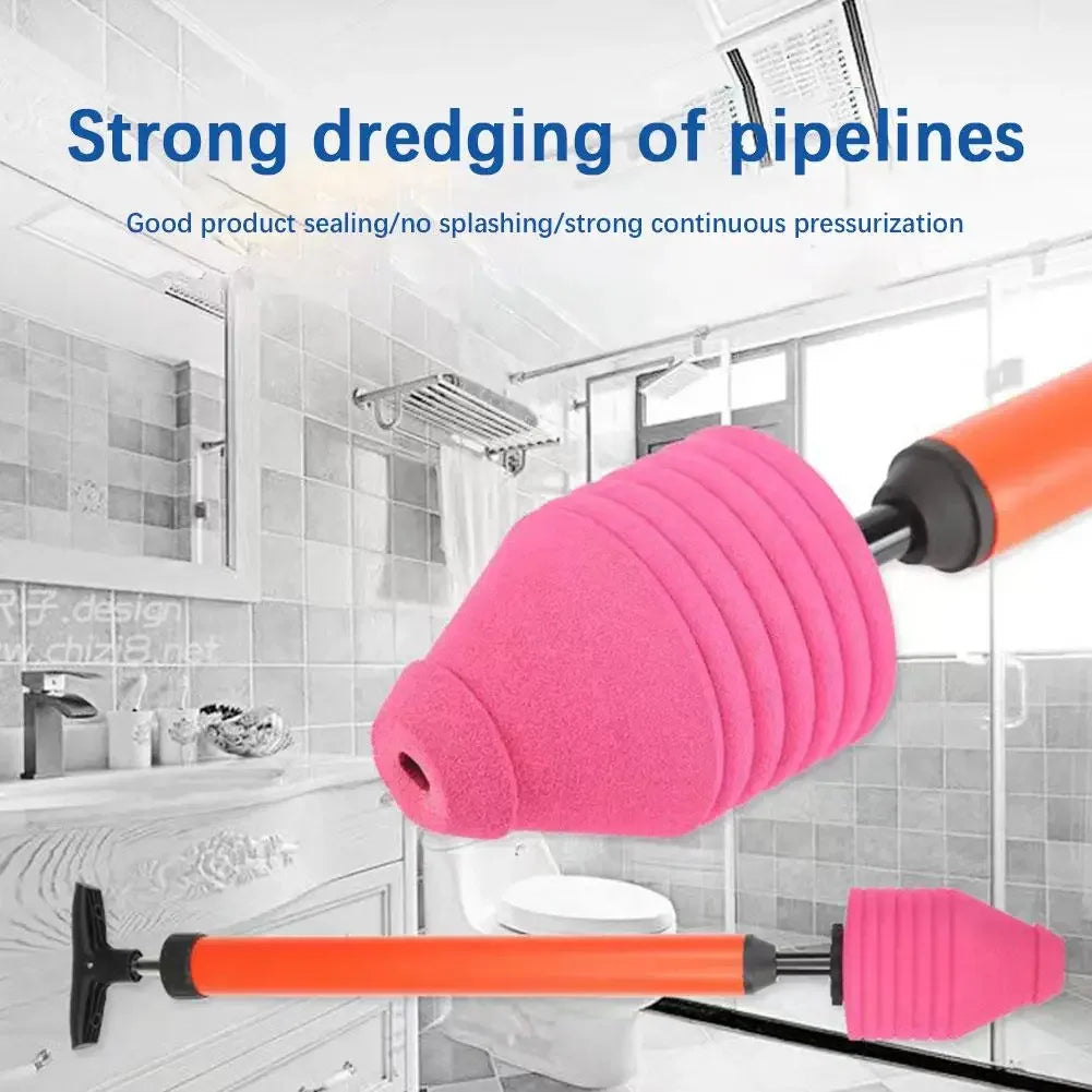 New High Pressure Toilet Unblock One Shot Toilet Pipe Plunger Silicone Quickly Unblock Household Toilet Sewer Dredging Plunger