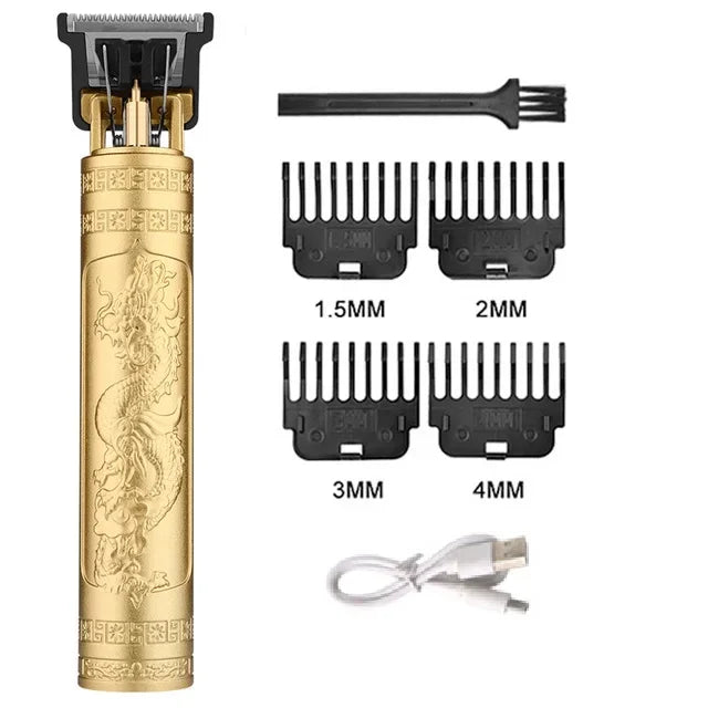 T9 Vintage USB Hair Clipper Professional Trimmer Cordless Haircut Machine Shaver Rechargeable Hair Trimmer Adjustable Barber