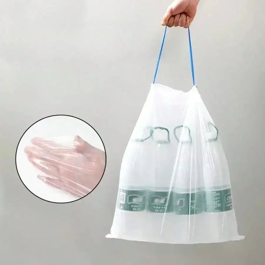 Drawstring Trash Bags with Handles-Thickened Fragrant Disposable Garbage Bags Cat Litter Bag Collect Feces Pet Cleaning Products