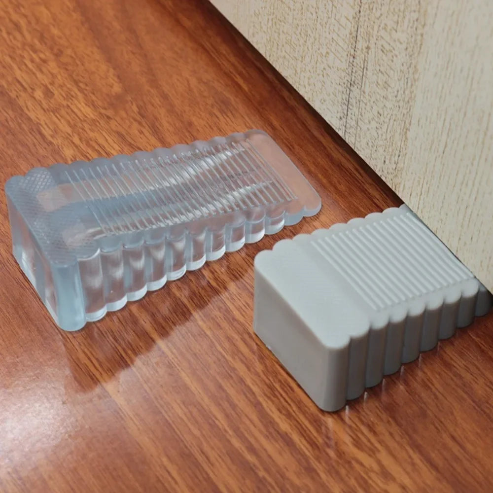 Front Door Stopper: Anti-collision, Movable Rubber Doorstop for Household Use.  Wedge-shaped Hardware for Home Applications