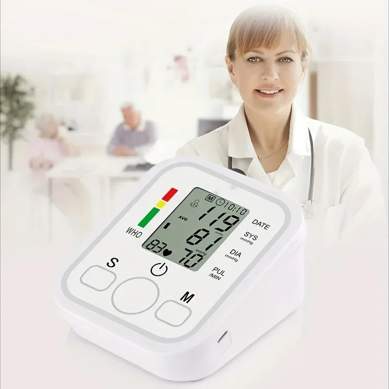 New Blood Pressure Monitor Upper Arm Automatic Tonometer Digital Blood Pressure Meter BP Medical Sphygmomanometer Pulse