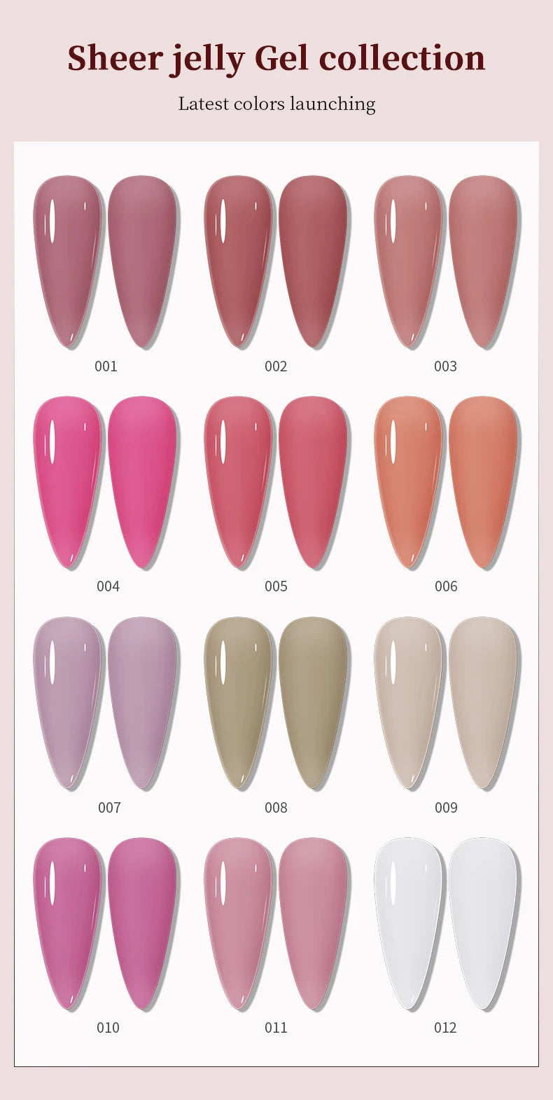 RS NAIL Jelly Transparent Gel Nail Polish 10g Summer Nude Pink Gel Polish Semi Permanent Soak Off UV LED Varnish Jade Nail Gel