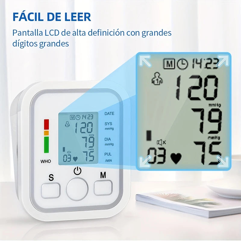 New Blood Pressure Monitor Upper Arm Automatic Tonometer Digital Blood Pressure Meter BP Medical Sphygmomanometer Pulse