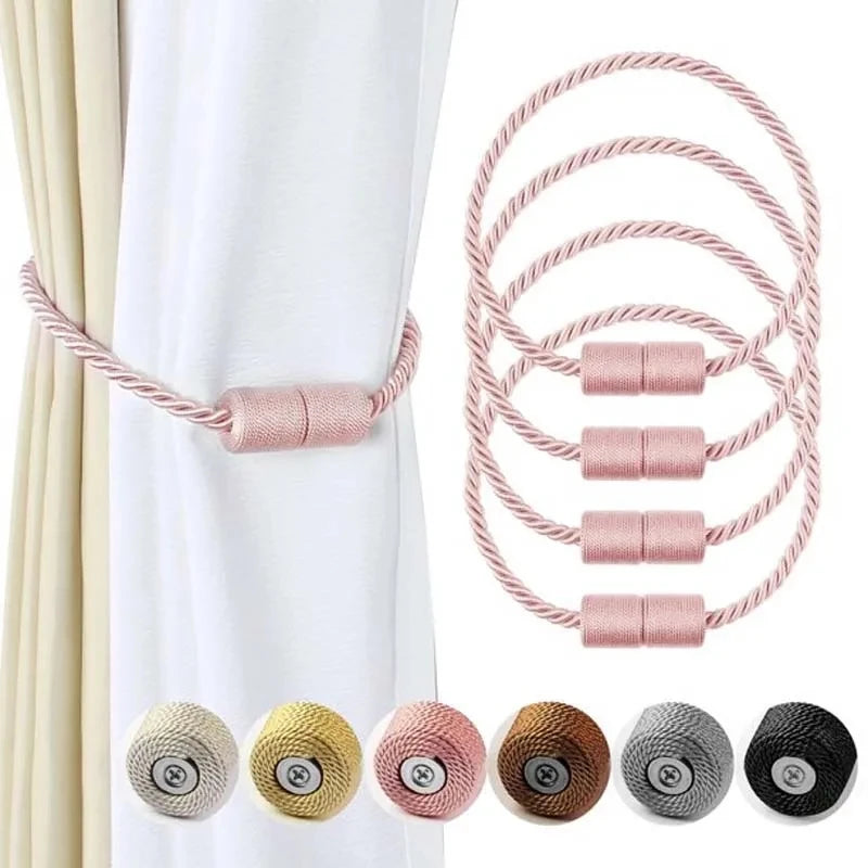 BELAVENIR Magnetic Curtain Tieback High Quality Clip Curtains Buckle Holder Decorative Home Polyester Curtains Accessories