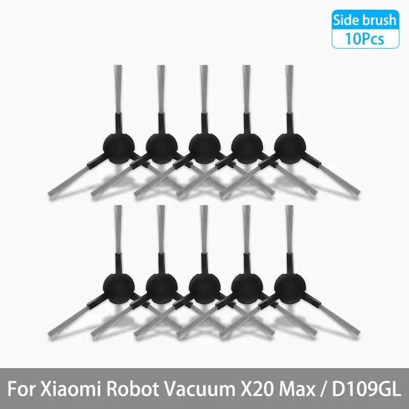 For Xiaomi Robot Vacuum X20 Max / D109GL Parts Accessories Main Brush Side Brush Hepa Filter Mop Cloth Dust Bag Replacement