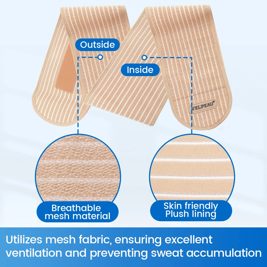 VELPEAU Umbilical Hernia Belt for Epigastric Incisional and Navel Hernia, Abdominal Binder with Removable Compression Pad