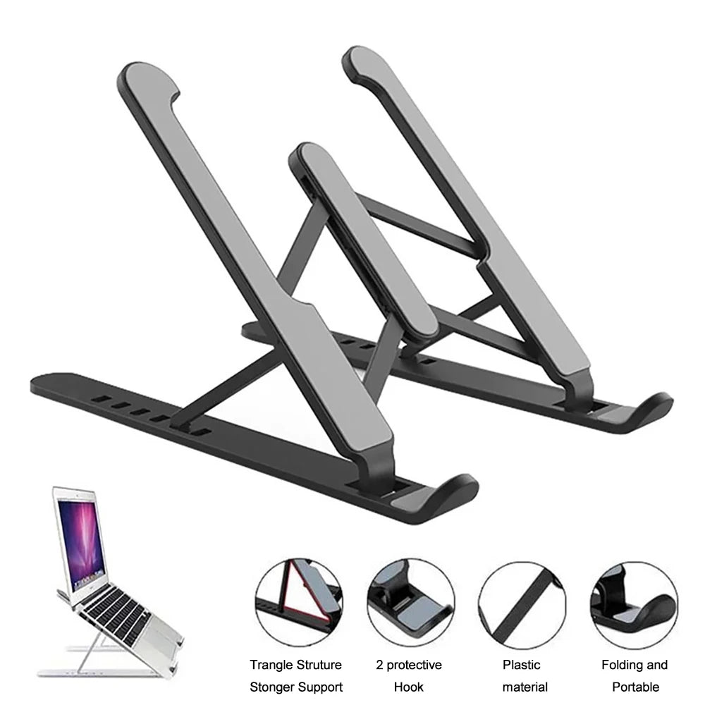 Foldable Laptop Stand Adjustable Portable Notebook Bracket Support Base Aluminum Alloy Holder For Macbook Laptop PC Accessories
