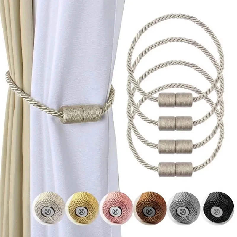 BELAVENIR Magnetic Curtain Tieback High Quality Clip Curtains Buckle Holder Decorative Home Polyester Curtains Accessories