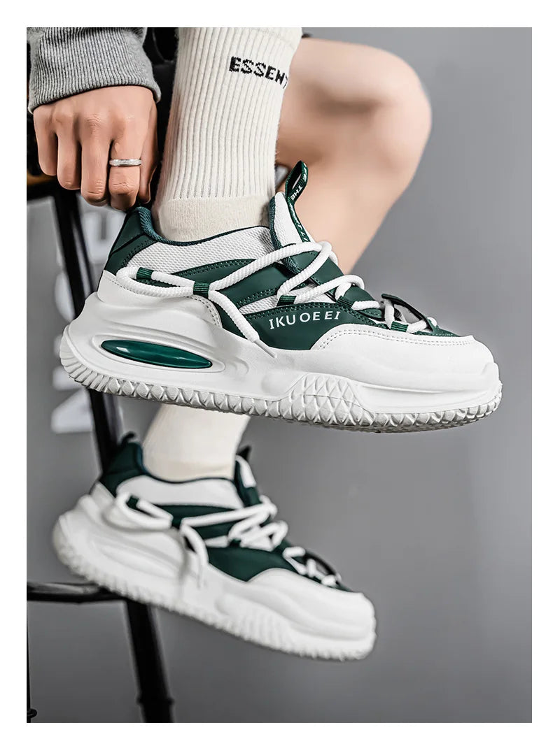 Sneakers For Men British Style Athletic Sneakers Male Sport Walking Sneaker Men Street Style Platform Shoes Male 2024