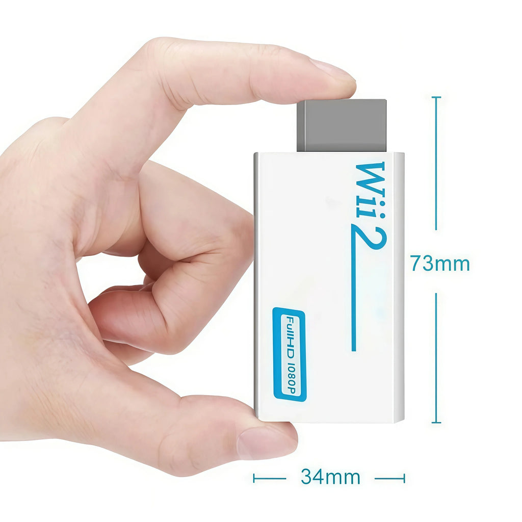 Wii to HDMI Converter with 3.5mm Audio - Digital Adapter for HDTV/Monitor, 480p to 1080p/720P Compatible (Not for Wii Mini)