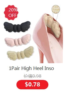 1Pair Heels Forefoot Pads Relieve Pain Orthopedic Insoles Silicone Cushion Sandals Foot Care Products GEL Non-slip Shoes Pad