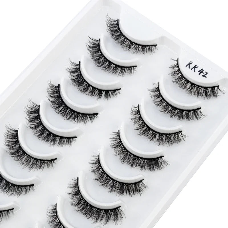 HBZGTLAD Russian Strip Lashes 10 Pairs 3D Mink Lashes Natural Eyelashes Dramatic False Eyelashes Wholesale Eyelash Extension