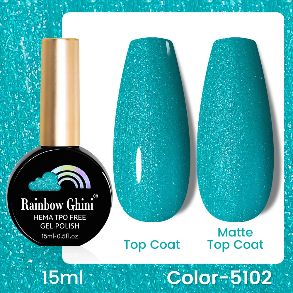 RG 15ML 146Colors HEMA&TPO Free Long Lasting Nail Polish Colorful UV Nail Gel Top Base Coat Supplies For Professional Manicure