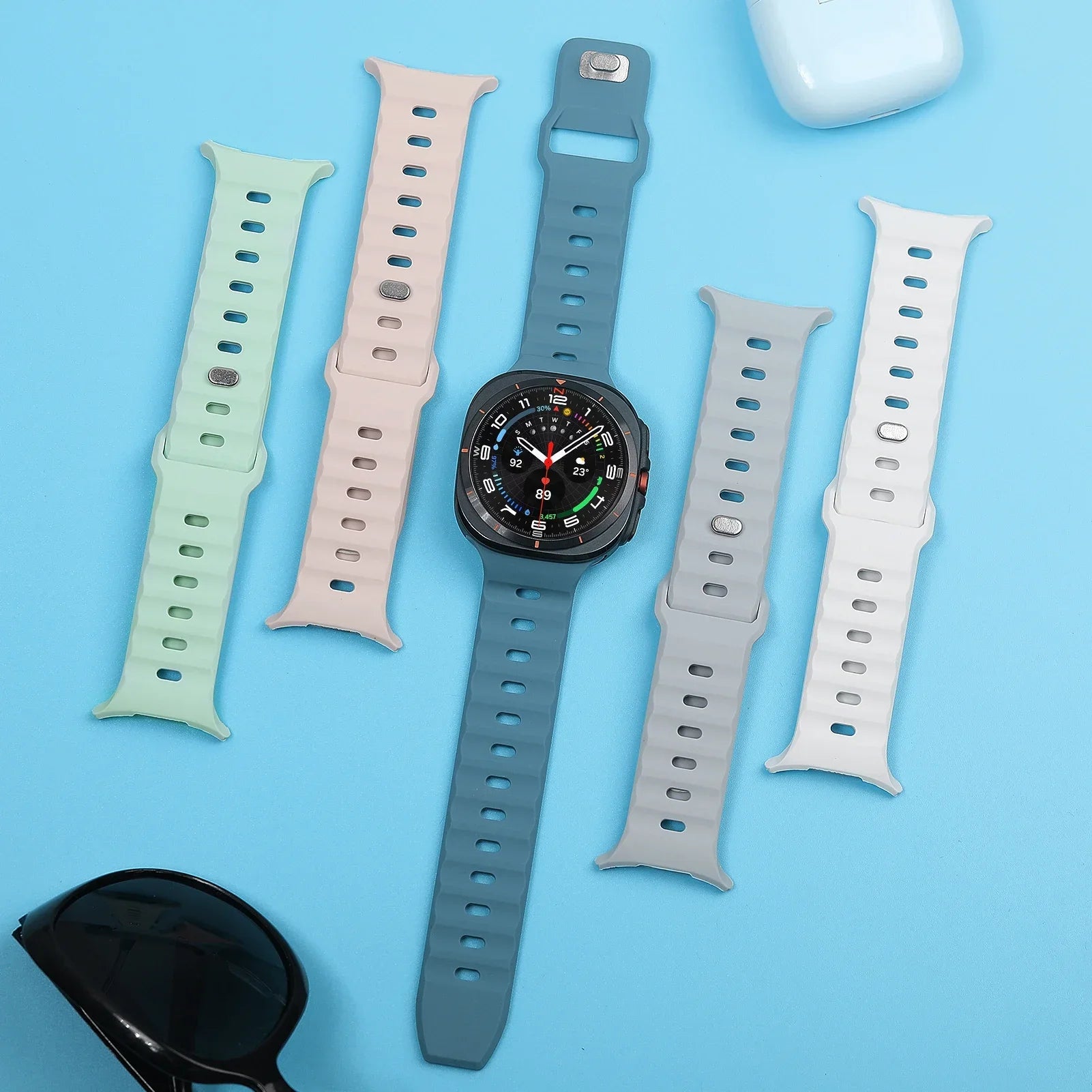 For Samsung Galaxy Watch Ultra 47mm Strap  Accessories correa Sport Silicone Bracelet For Samsung Galaxy Watch ultra 47 mm band