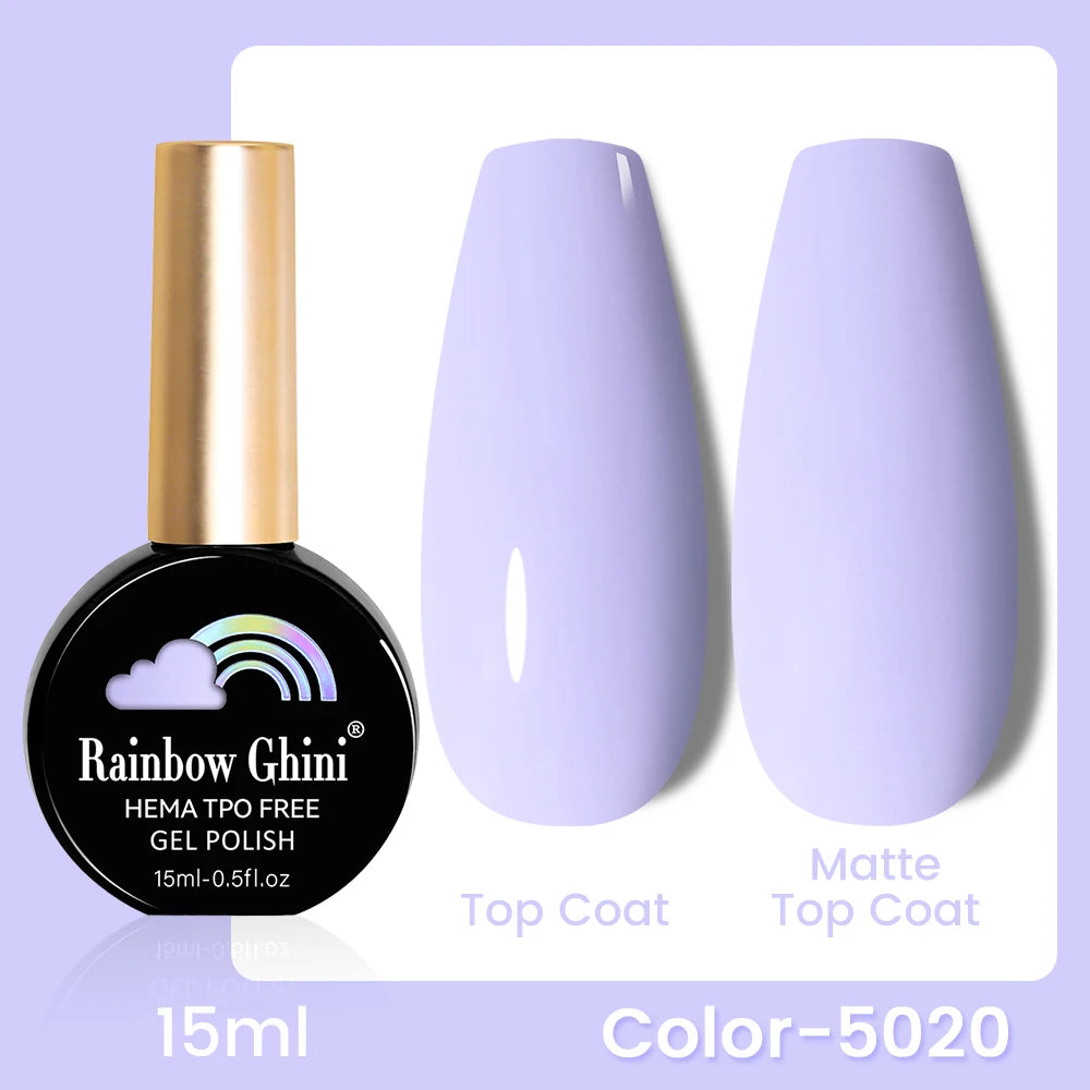 RG 15ML 146Colors HEMA&TPO Free Long Lasting Nail Polish Colorful UV Nail Gel Top Base Coat Supplies For Professional Manicure