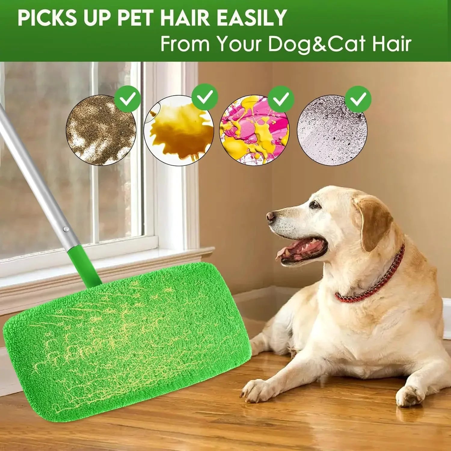 1/3/6pc Microfiber Mop Cloth Dry Cleaning Cloths Household Reusable Microfiber Mop Pads Replacement Washable Rag Towel