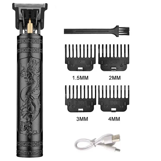 T9 Vintage USB Hair Clipper Professional Trimmer Cordless Haircut Machine Shaver Rechargeable Hair Trimmer Adjustable Barber