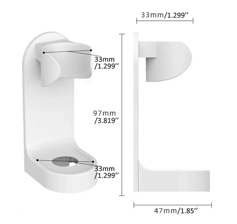 Wall-mounted electric toothbrush holder, plastic tooth hook, razor holder, storage space shelf, bathroom home accessories