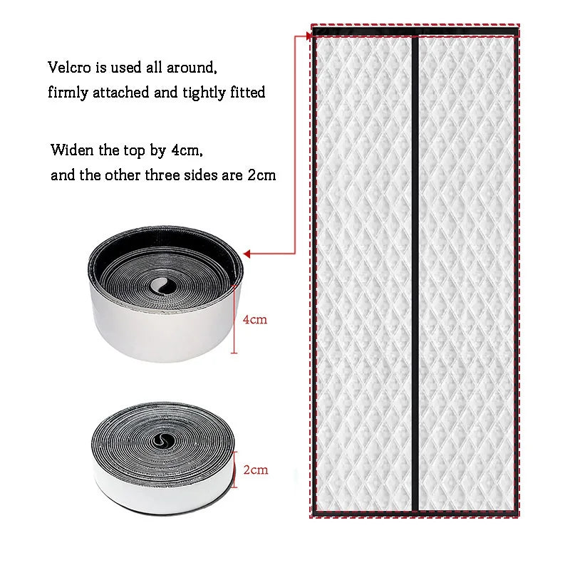 Magnetic winter thick door curtain -  easy to install - No Drilling- Keep Cold Out & Warm In-Windproof partition curtain