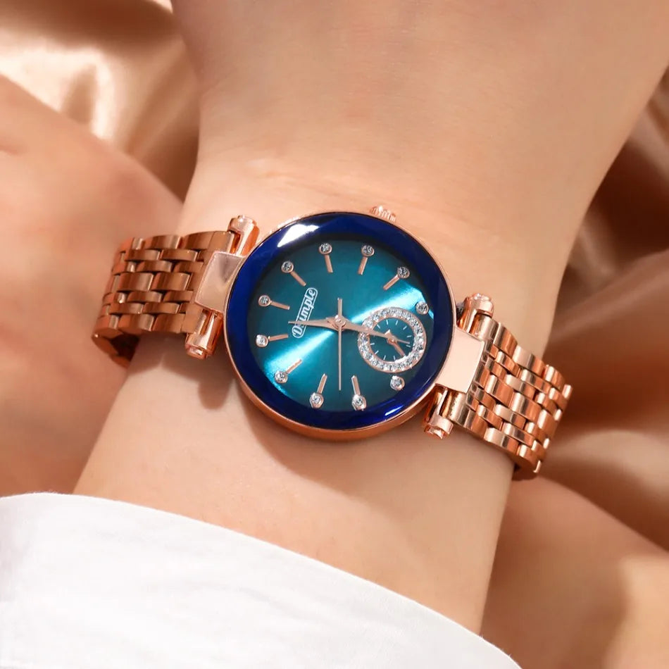 2pcs Luxury Elegant Women's Watch Set, Quartz Movement Casual Watch |Party Dress Wristwatch | Gorgeous | fashion accessories