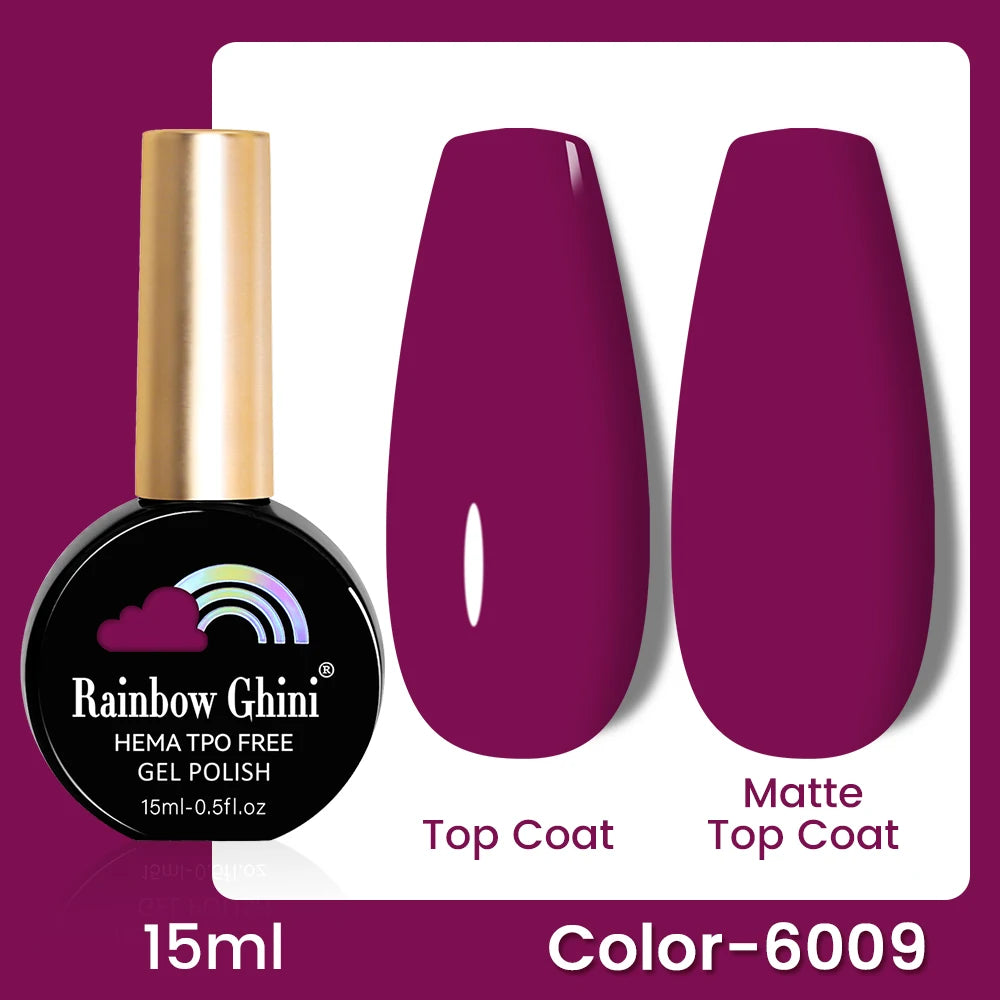 RG 15ML 146Colors HEMA&TPO Free Long Lasting Nail Polish Colorful UV Nail Gel Top Base Coat Supplies For Professional Manicure
