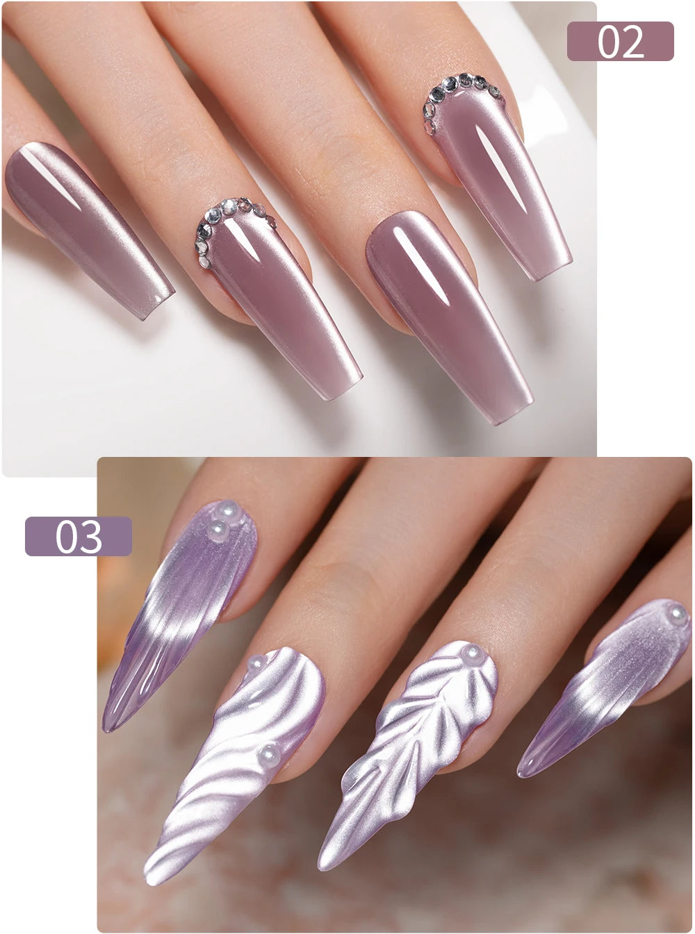 PUENTE 7.5ML Smooth Ceramics Cat Magnetic Gel Nail Polish White Moonlight Shades Cat Eye Soak Off UV Nail Art Varnish Manicure