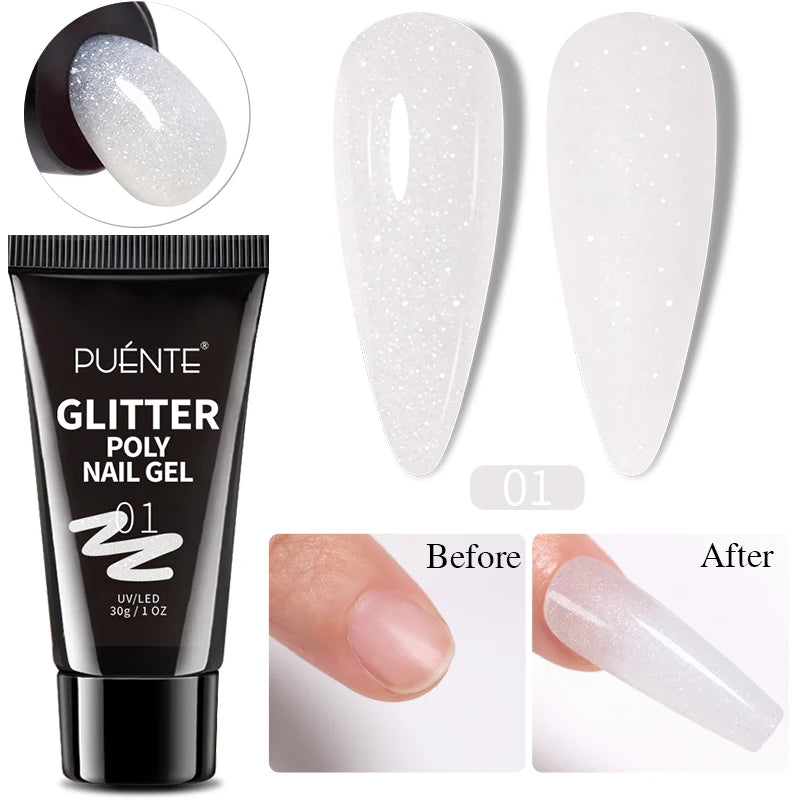 15ML Milky White Jelly Nude Pink Fiber Base Gel For Nails Repair Strengthen Extension Construction Soak Off UV Nail Art Varnish