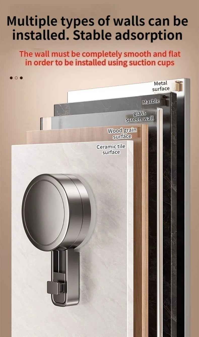 No Drill Suction Cup Adhesive Bathroom Rack Bathroom Shelf Toilet Aluminum Hanging Rack Bathroom Organizer Hang On The Wall