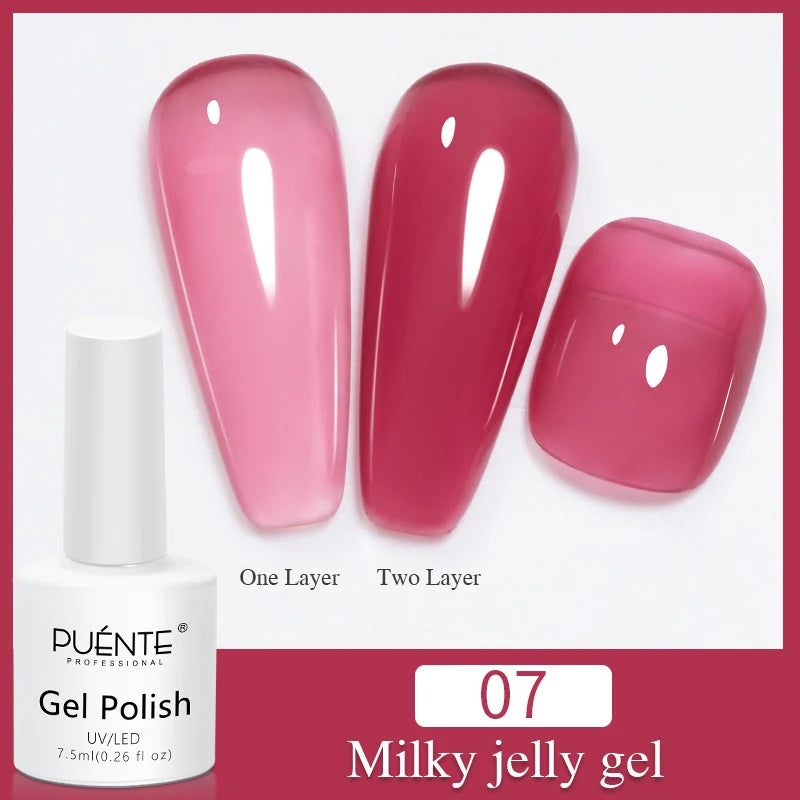 PUENTE 7.5ML Smooth Ceramics Cat Magnetic Gel Nail Polish White Moonlight Shades Cat Eye Soak Off UV Nail Art Varnish Manicure