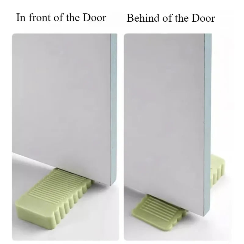 Front Door Stopper: Anti-collision, Movable Rubber Doorstop for Household Use.  Wedge-shaped Hardware for Home Applications