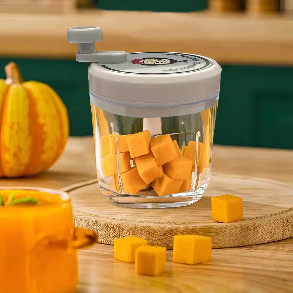 Garlic Crusher, Highly Efficient Masher Chopper for Home, Multifunctional Manual Grinder with Safe Blades