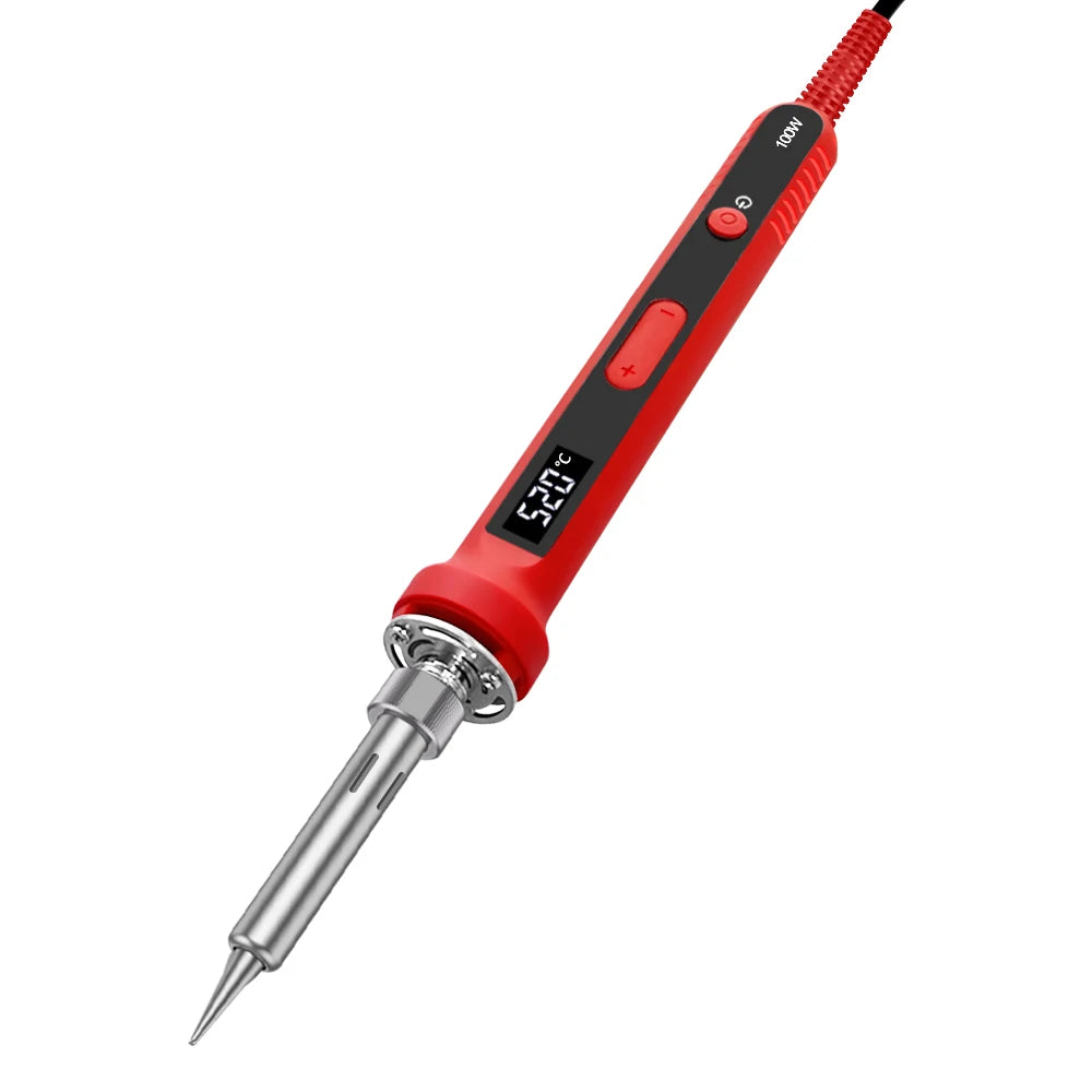 100W/120W Digital Soldering Iron Kit Repair Soldering Tool Set Electric Soldering Iron Dual Calibration Temperature 200-600C