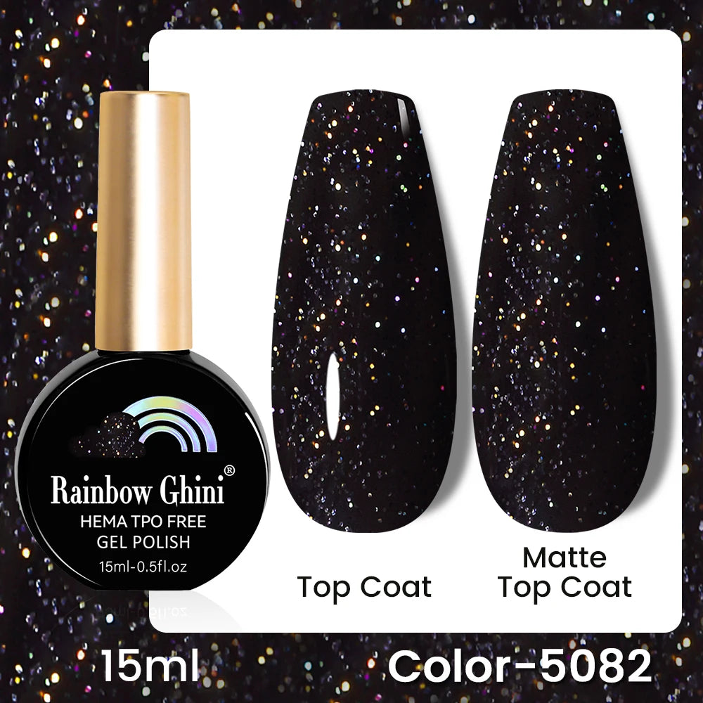RG 15ML 146Colors HEMA&TPO Free Long Lasting Nail Polish Colorful UV Nail Gel Top Base Coat Supplies For Professional Manicure
