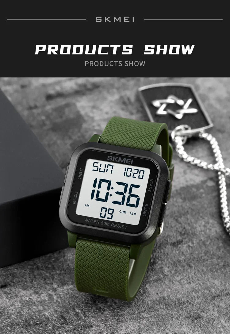SKMEI 1894 Military Waterproof Mens Watches Electronic Shock Digital Watch For Men Sports Wristwatches 1841 Relogios Masculinos